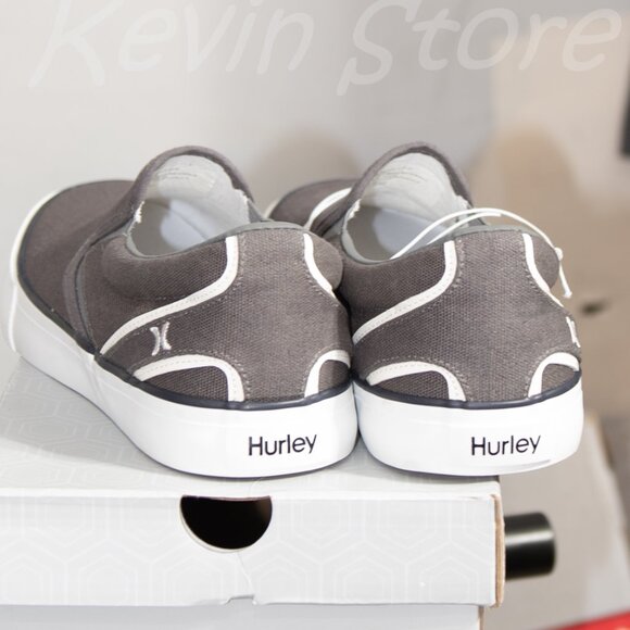 Hurley Men's Canvas‎ Slip-on Shoe, Gray, New Ships without Box - Picture 5 of 7